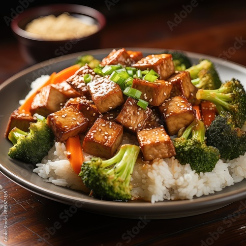 Top down food photography of Tofu