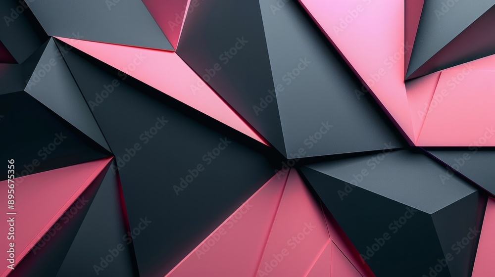 Pink abstract background with golden lines. Abstract geometric shapes. Futuristic background design. Pink abstract background with golden lines. Abstract geometric shapes. Futuristic background design.