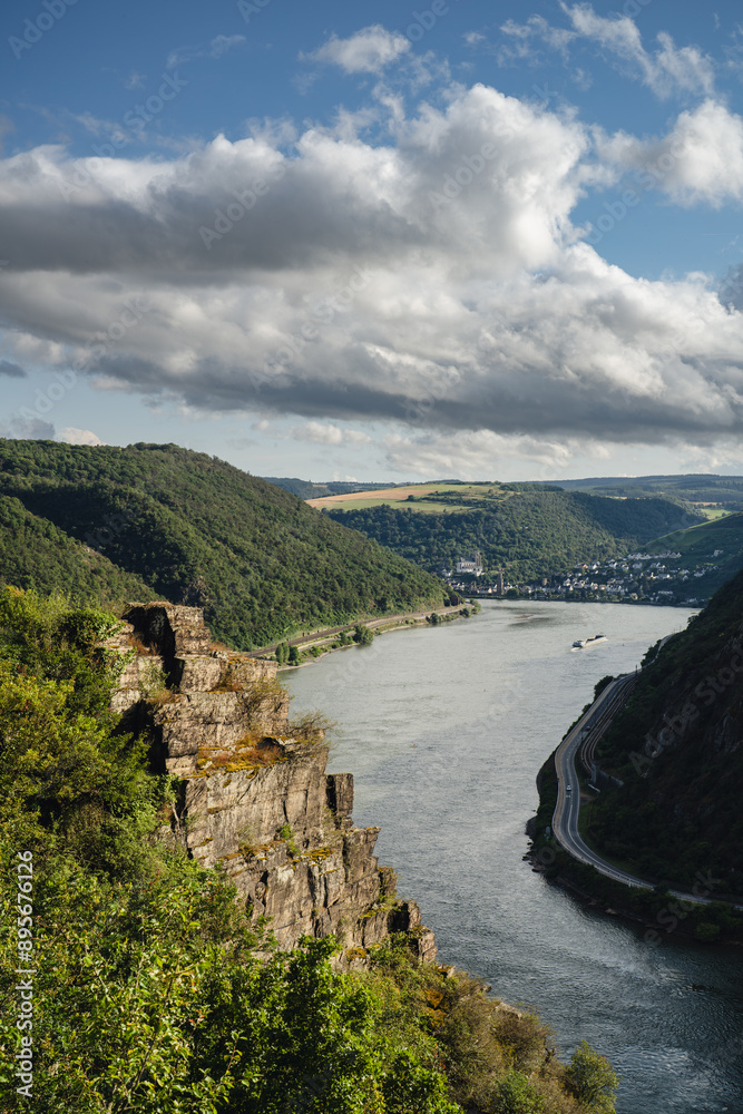 Blick über den Spitznack nach Oberwesel, Juli 2024