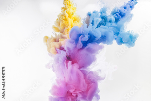 Colorful smoke feast produced in a studio environment