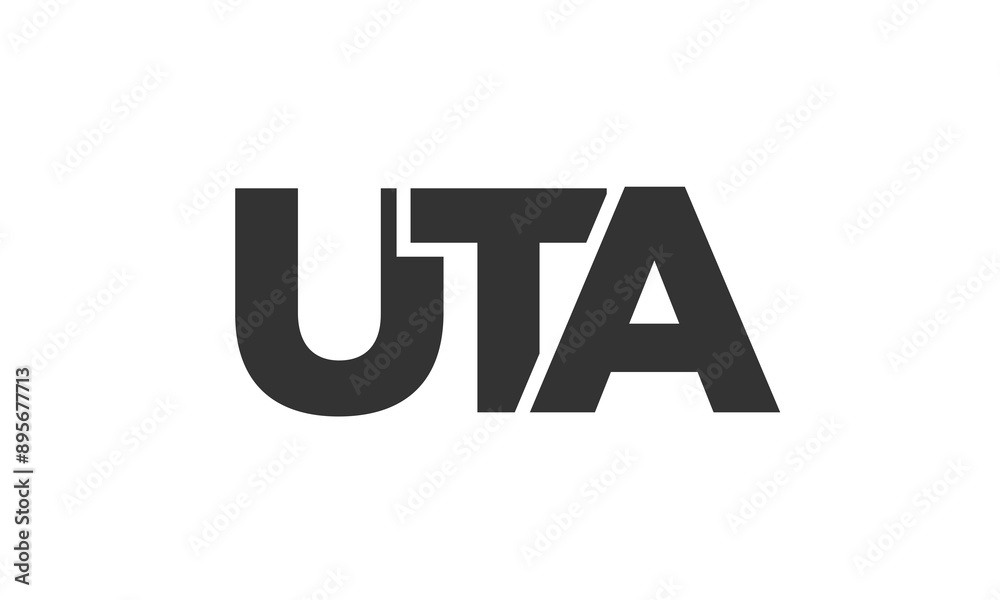 UTA logo design template with strong and modern bold text. Initial based vector logotype featuring simple and minimal typography. Trendy company identity. UTA logo design template with strong and modern bold text. Initial based vector logotype featuring simple and minimal typography. Trendy company identity.