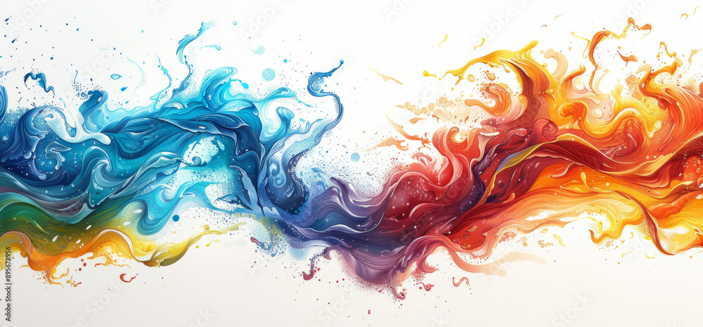 beautiful art on a solid white background, hand drawn art.generative ai beautiful art on a solid white background, hand drawn art.generative ai