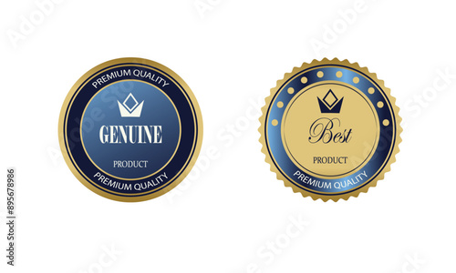 Badge label label sticker quality sign on white background
