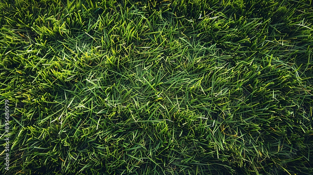 Top view of the green grass of a soccer field Top view of the green grass of a soccer field