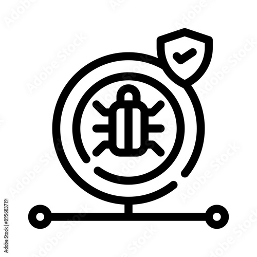 malware line icon