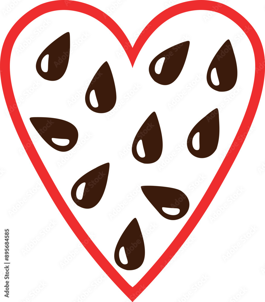 Watermelon seeds isolated on transparent background. Vector illustration. Watermelon seeds isolated on transparent background. Vector illustration.