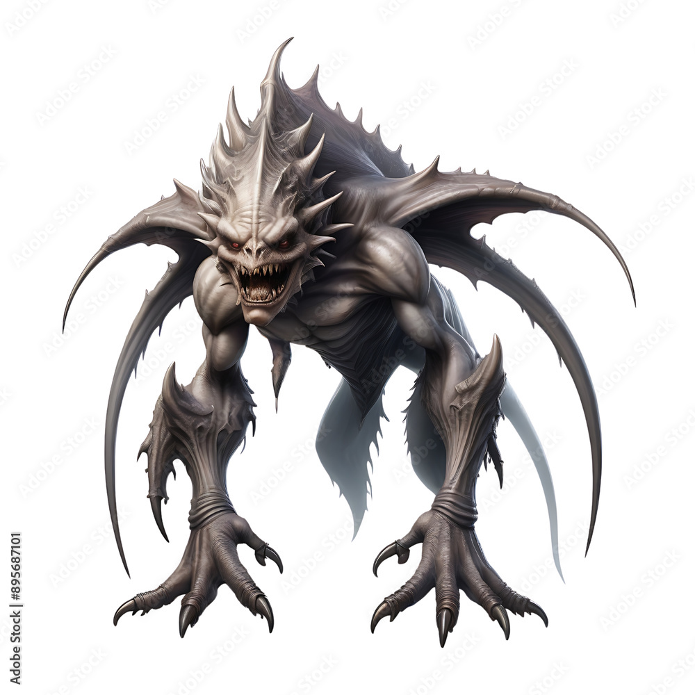 Gothic Creature isolated on transparent background, Gothic Creature isolated on transparent background,
