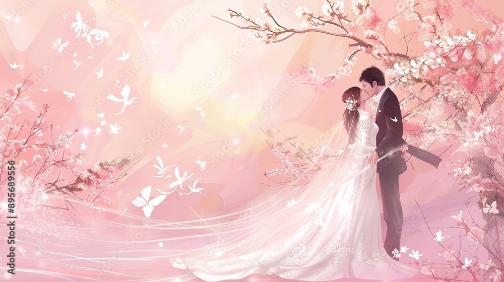 Exquisite Wedding Poster Background: Creating Romantic and Memorable Nuptial Atmosphere Exquisite Wedding Poster Background: Creating Romantic and Memorable Nuptial Atmosphere