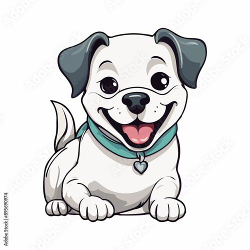 charming and whimsical illustration of a cute pooch, playfully amusing ai generated