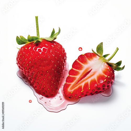 strawberry in water