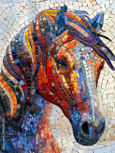 mosaic in the horse