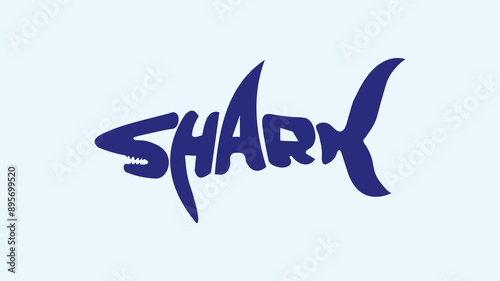 Shark minimal logo design vector, Fully Editable 