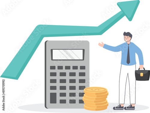 Safe Money. Internet banking and earning concept. Successful investor or entrepreneur. Financial consulting, investment and savings. Modern vector illustration.

