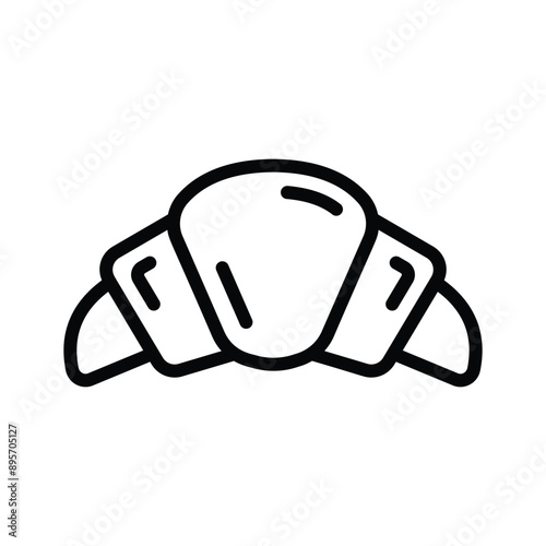 A croissant bread icon, representing a buttery and flaky pastry, perfect for breakfast or as a snack.