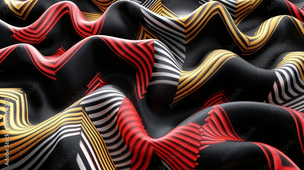 Bold zigzag lines, vibrant comic book style background, yellow and red hues, copy space for text, dynamic and eye-catching composition. Bold zigzag lines, vibrant comic book style background, yellow and red hues, copy space for text, dynamic and eye-catching composition.