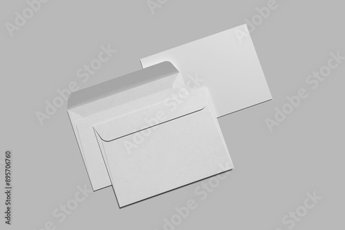 Blank White Envelope Mockup with an Invitation Card