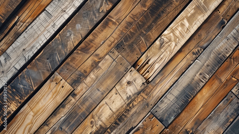 Aerial perspective of wood planks Aerial perspective of wood planks