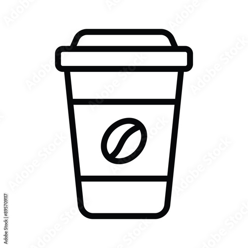 Well designed takeaway coffee cup icon, a portable cup of coffee