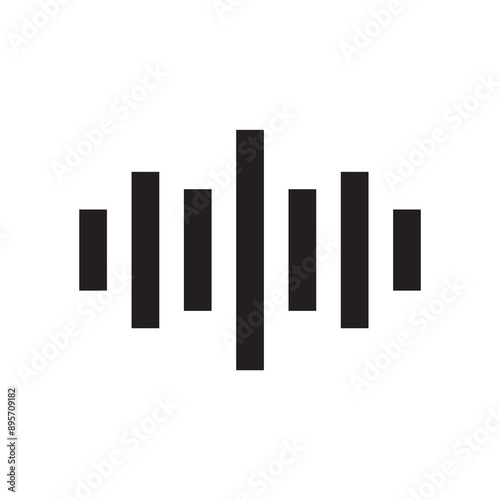 floating sound wave, bar, or visualization vector graphic design template.