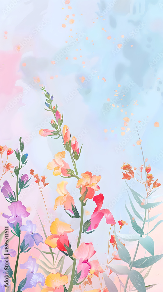 Blank paper with background illustration Blank paper with background illustration