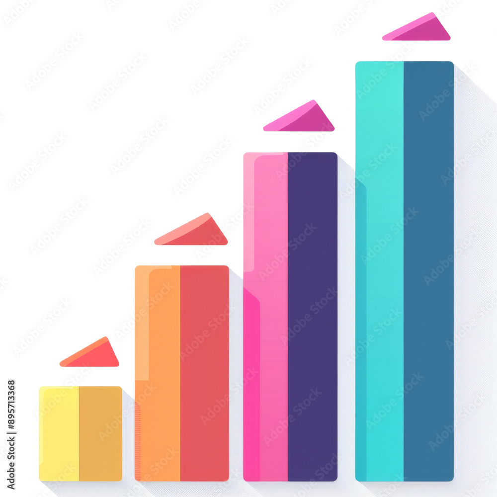 Colorful 3D bar graph illustration representing data analysis, growth, and statistics with vibrant ascending columns isolated on transparent background png. Colorful 3D bar graph illustration representing data analysis, growth, and statistics with vibrant ascending columns isolated on transparent background png.