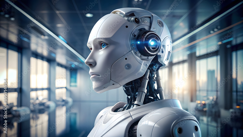 portrait profile photo robot cyborg ai chat bot girl portrait profile photo robot cyborg ai chat bot girl