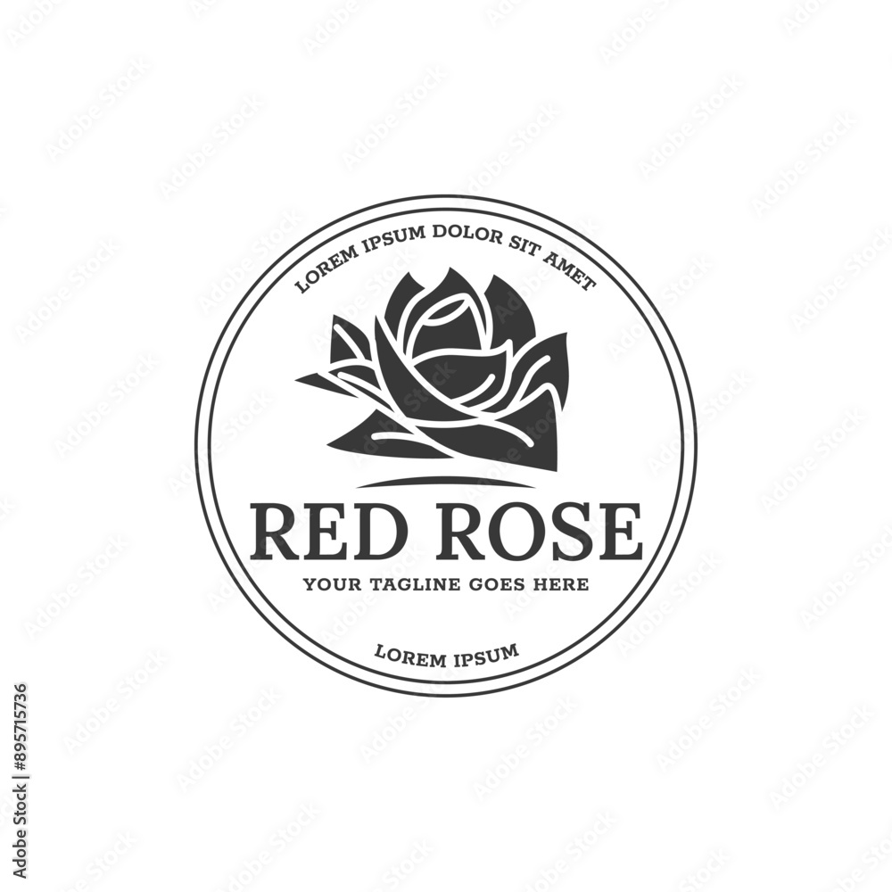 Rose flower logo design illustration Rose flower logo design illustration
