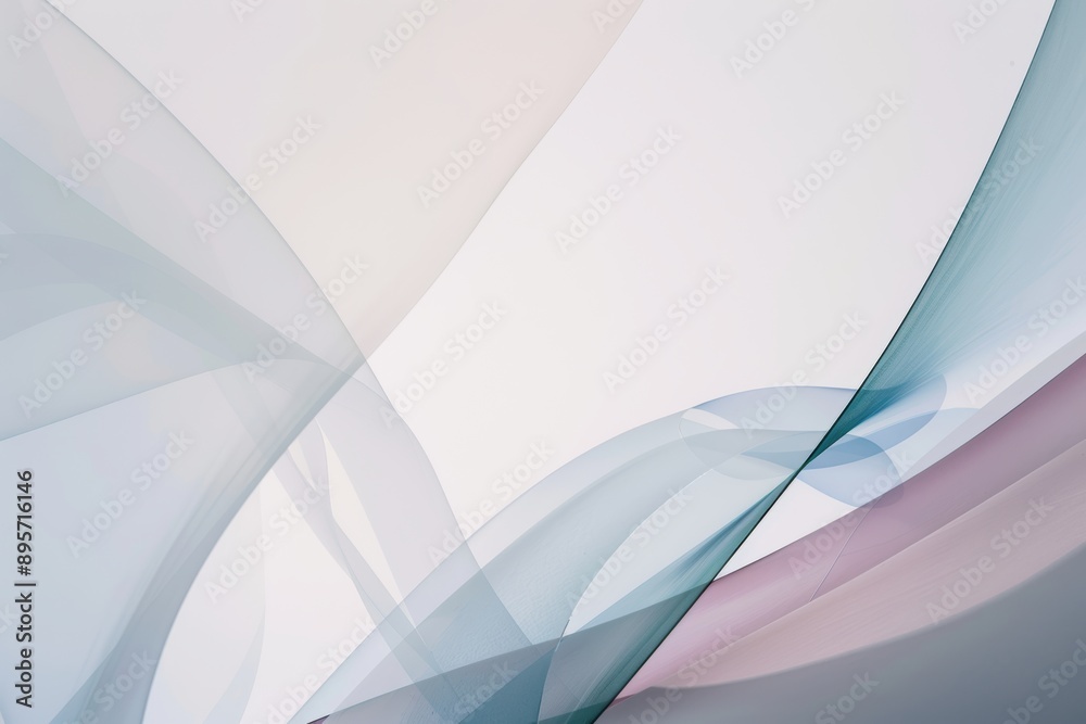 A minimalist conceptual wallpaper design featuring gentle, flowing lines in soft hues