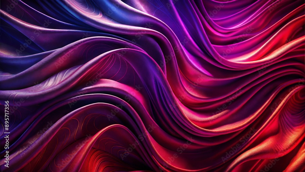 Obraz premium Satin waves in vibrant hues