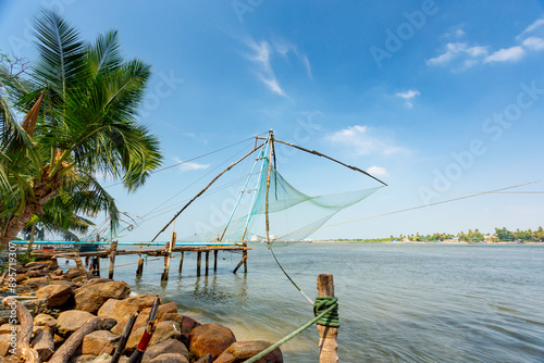 Kochi, India. Chinese fishing nets