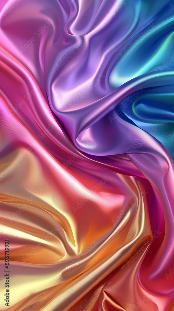 Obraz premium Brightly colored satin background illustration