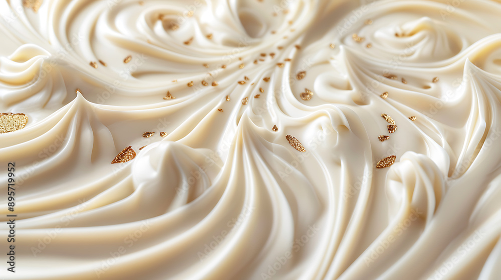 Detailed Shot of White Chocolate Bar with Elegant Swirls Highlighted by Artistic Abstract Background Detailed Shot of White Chocolate Bar with Elegant Swirls Highlighted by Artistic Abstract Background