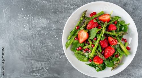 Asparagus, Strawberry, and Pomegranate Salad