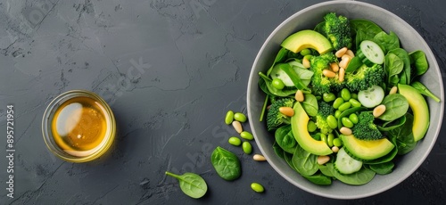 Green Salad With Avocado And Edamame