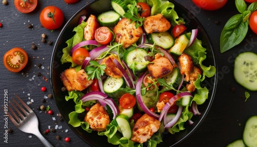 Salmon and Cucumber Salad