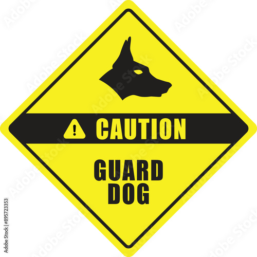 Caution Guard Dog Sign