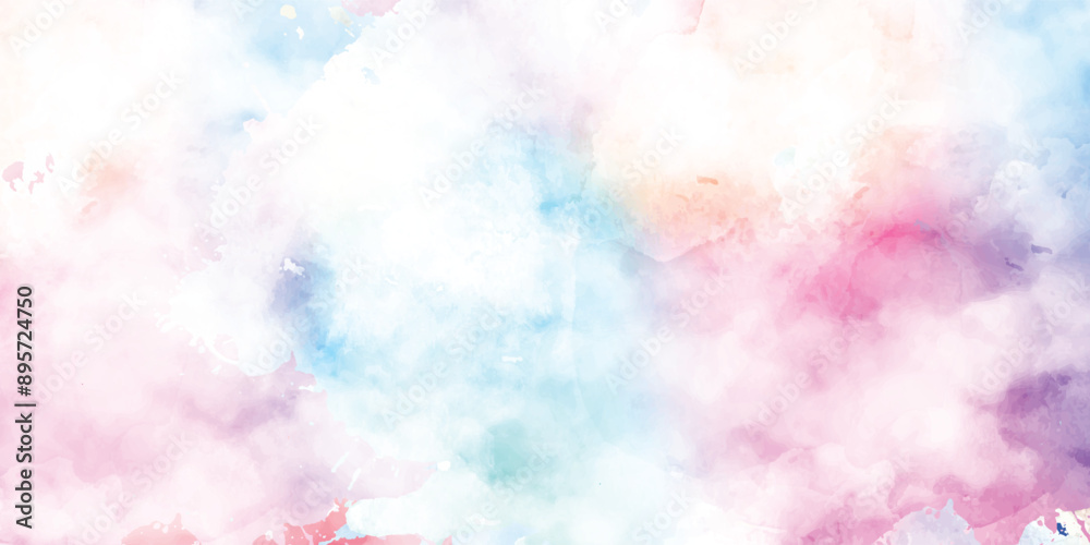 Fototapeta premium multi color splashes ink stains on white background
