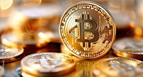 Bitcoin Cryptocurrency Coin Stack