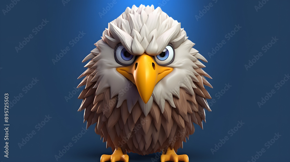 Obraz premium Eagle 3d cartoon style