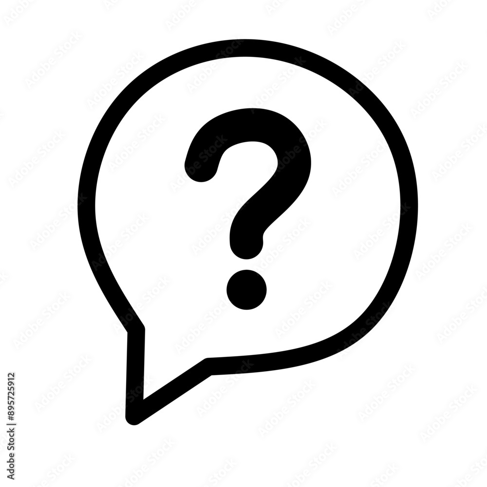 Question mark icon vector in speech bubble. problem icon Question mark icon vector in speech bubble. problem icon