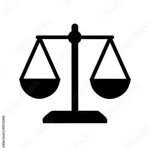 scales of justice icon vector on white background. equality icon