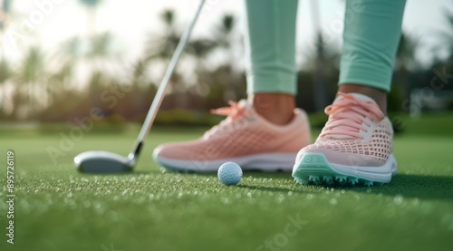 Golfer's Feet On Green