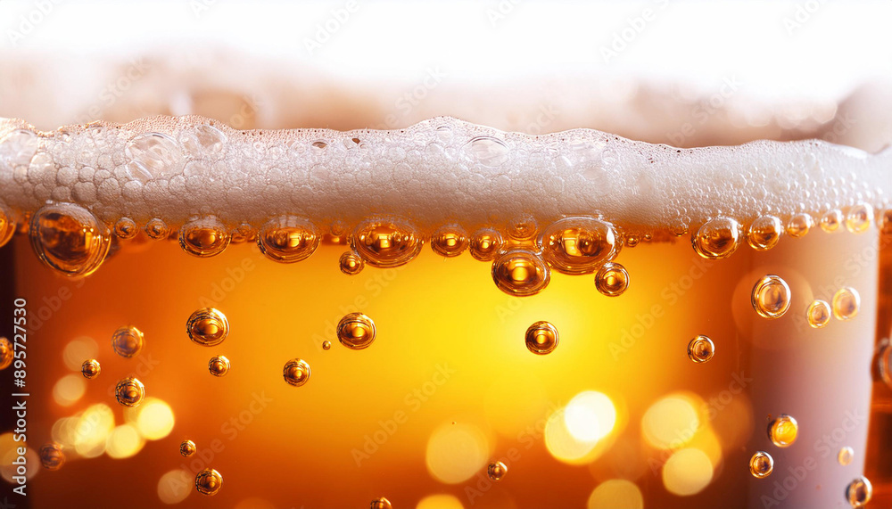 Bubbles and foam in a beer - stock photo, images, pictures Bubbles and foam in a beer - stock photo, images, pictures