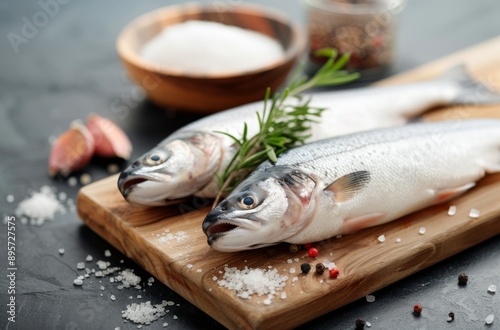 Fresh Fish on Cutting Board
