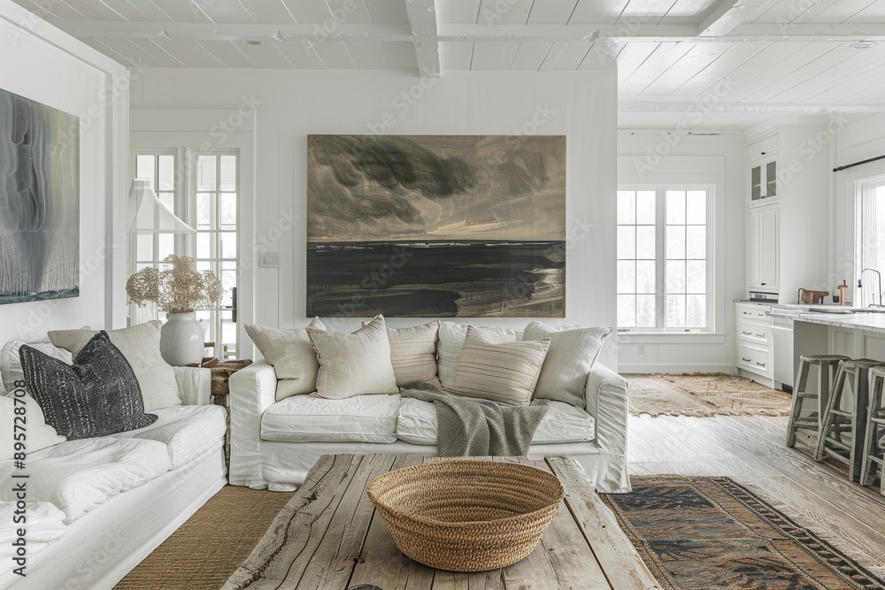 modern white living room interior design. Scandinavian style. modern white living room interior design. Scandinavian style.