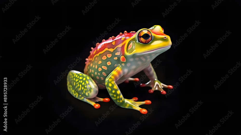 Fototapeta premium Frog 3d cartoon style