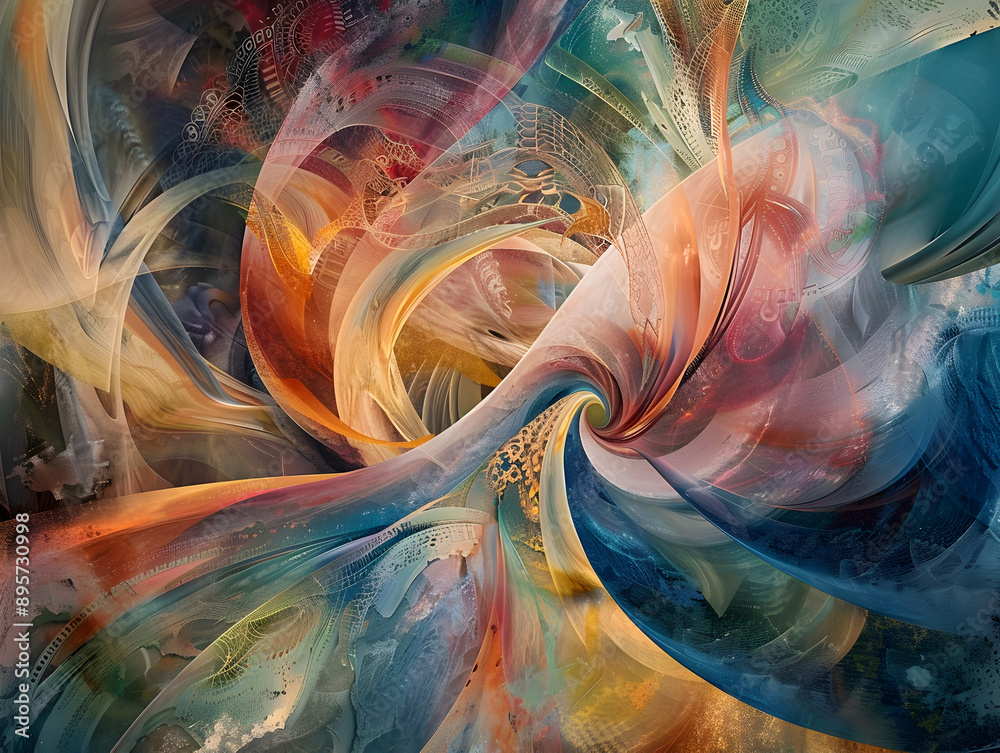 Obraz premium Conceptual abstraction with background illustration