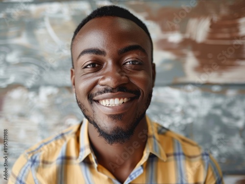 A person with a long beard smiling directly at the camera