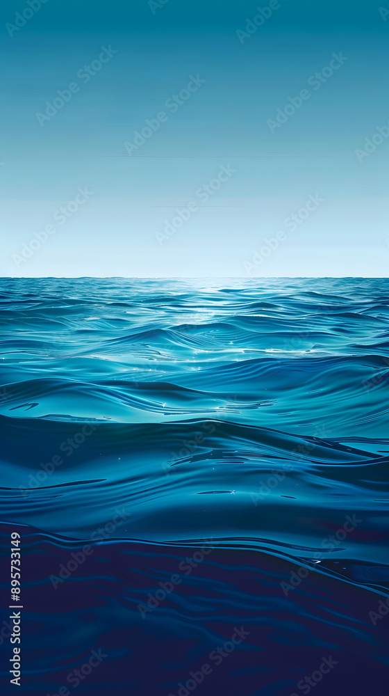 Obraz premium Cool ocean gradient background illustration