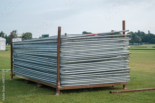 Harris or Haras fencing panels for event hire and security photo